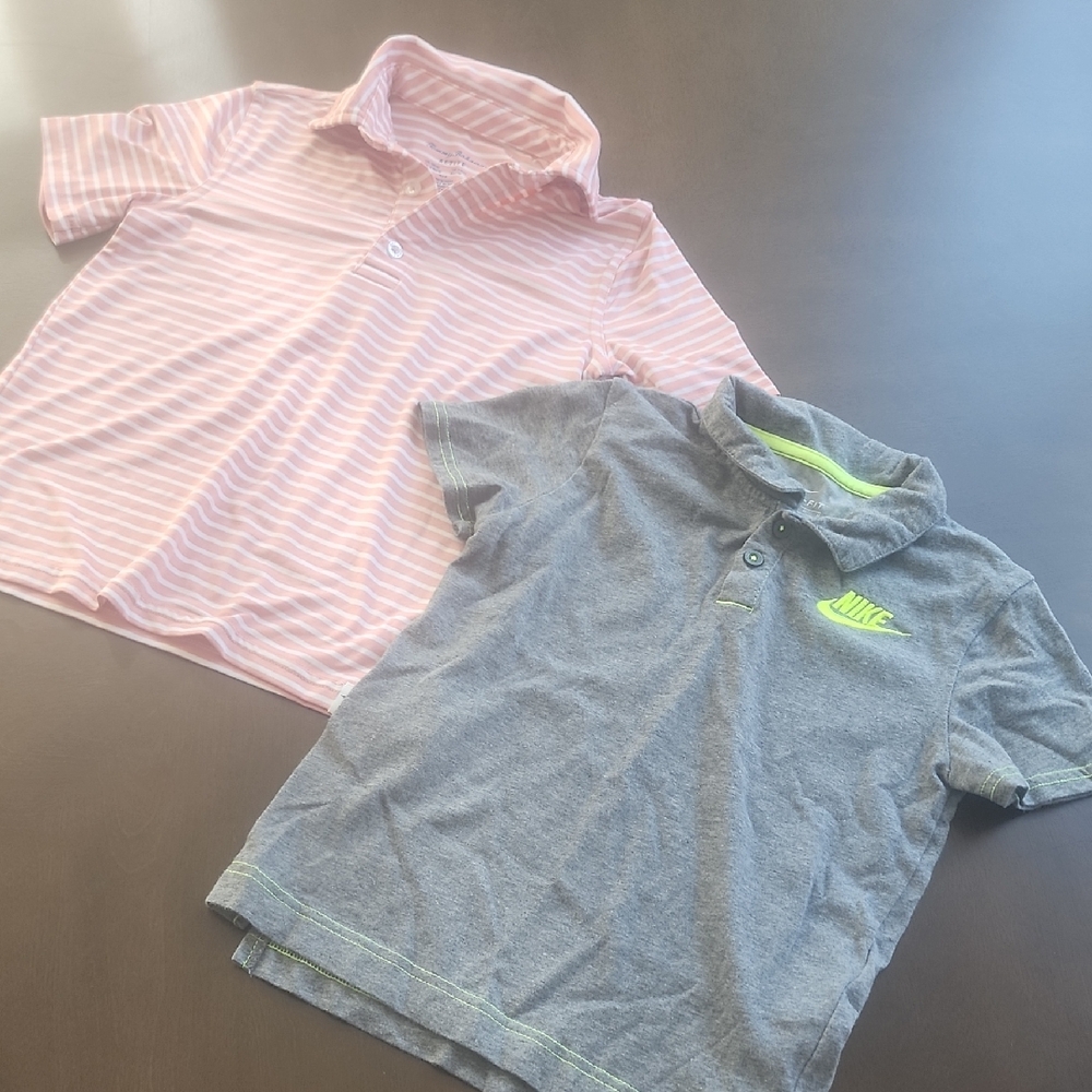 Nike Kids Polo Set in Gray and Pink